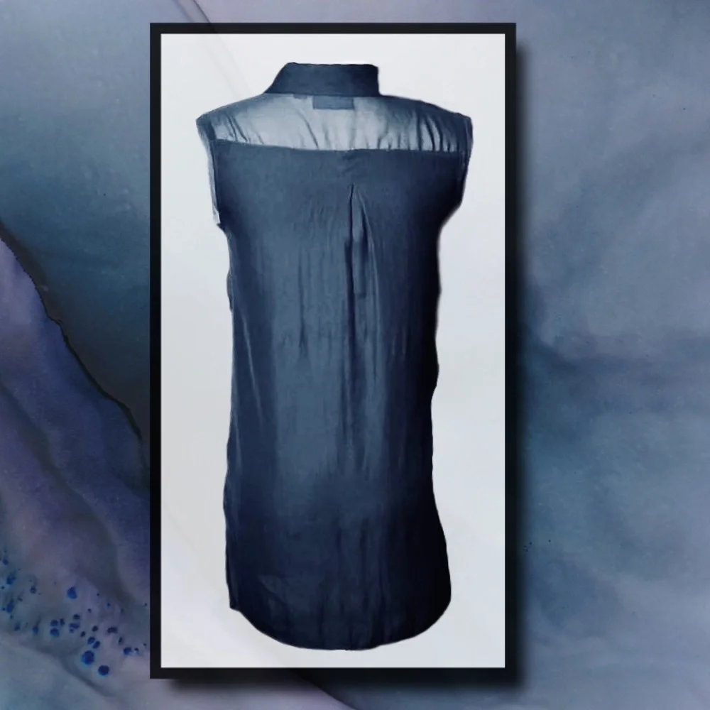 Simply Vera Navy Blue Sleeveless Blouse - Picture 3 of 4